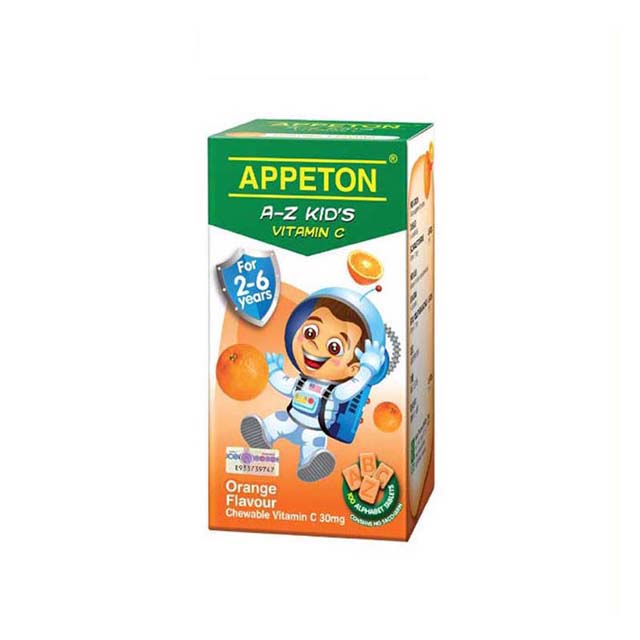 APPETON A-Z KIDS VITAMIN C 30MG ORANGE 100S