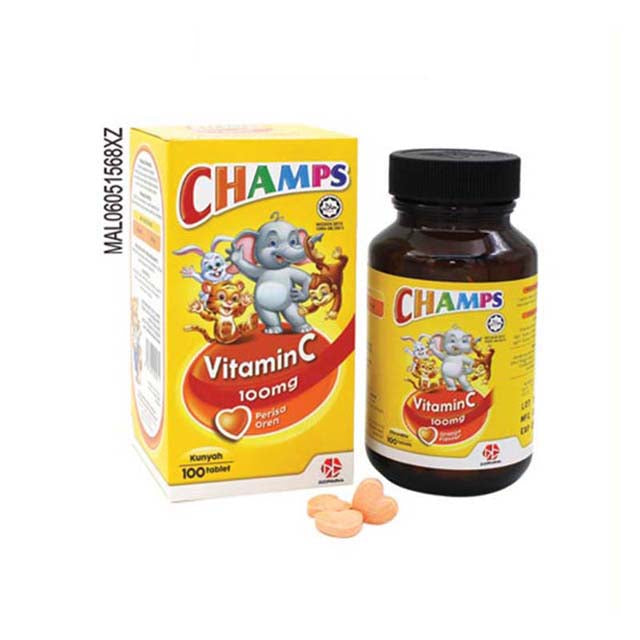 CHAMPS C 100MG CHEWABLE ORANGE 100S