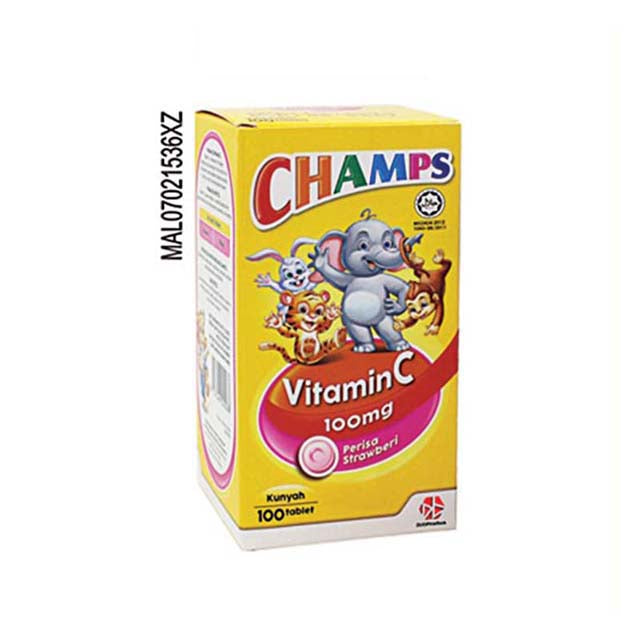 CHAMPS C 100MG CHEWABLE STRAWBERRY 100S
