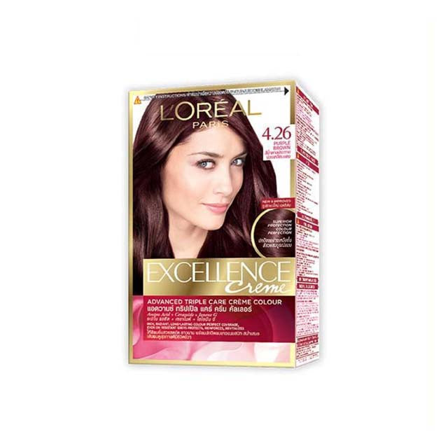 LOREAL EXCELLENCE CREME HAIR COLOUR - 4.26 PURPLE BROWN 1S