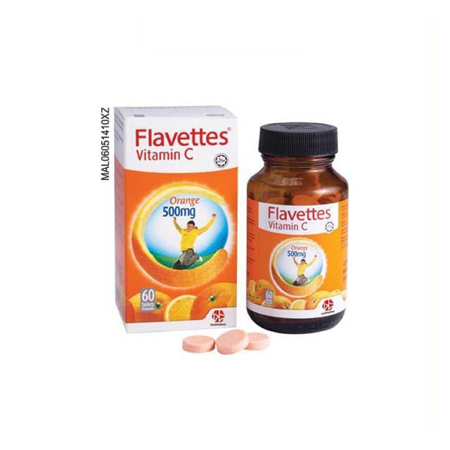 FLAVETTES C 500MG ORANGE 60S