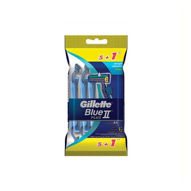 GILLETTE BLUE II PLUS RAZOR ULTRAGRIP 5S+1S