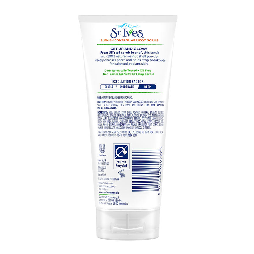 ST IVES BLEMISH CARE APRICOT FACE SCRUB 170G