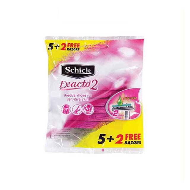 SCHICK EXACTA 2 WOMEN PINK DISPOSABLE RAZOR 5S+2S