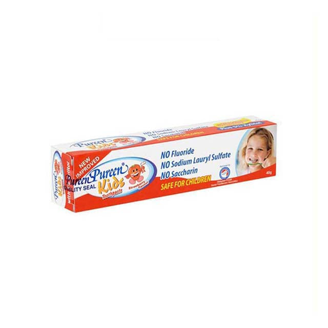 PUREEN KIDS TOOTHPASTE FLOURIDE FREE STRAWBERRY 40G