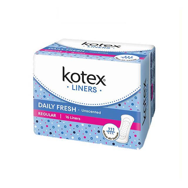 KOTEX FRESH PANTYLINER REGULAR UNSCENTED 16S