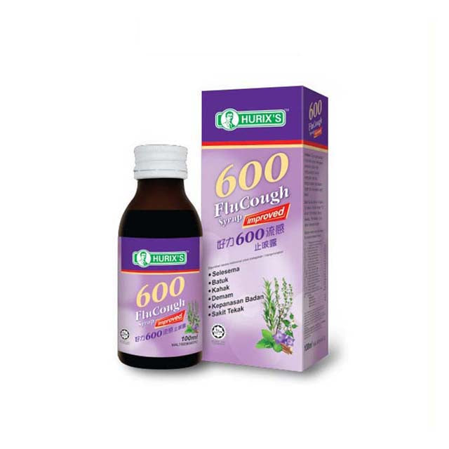 HURIXS 600 FLU COUGH SYRUP 100ML