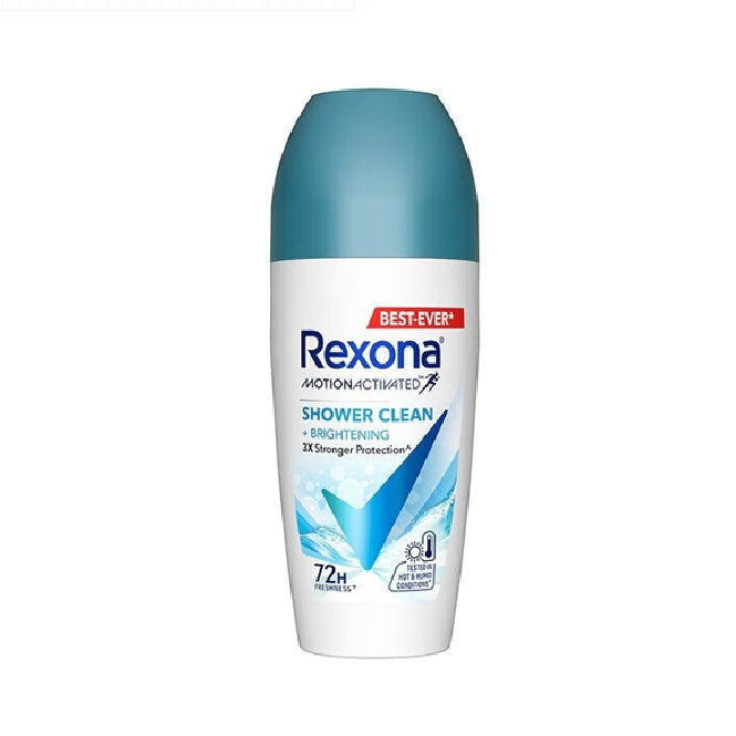REXONA WOMEN DEODORANT ROLL ON MOTIONACTIVATED SHOWER CLEAN 45ML 2S