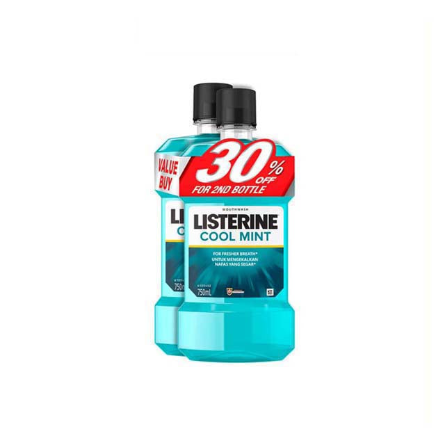 LISTERINE COOLMINT 750ML 2S
