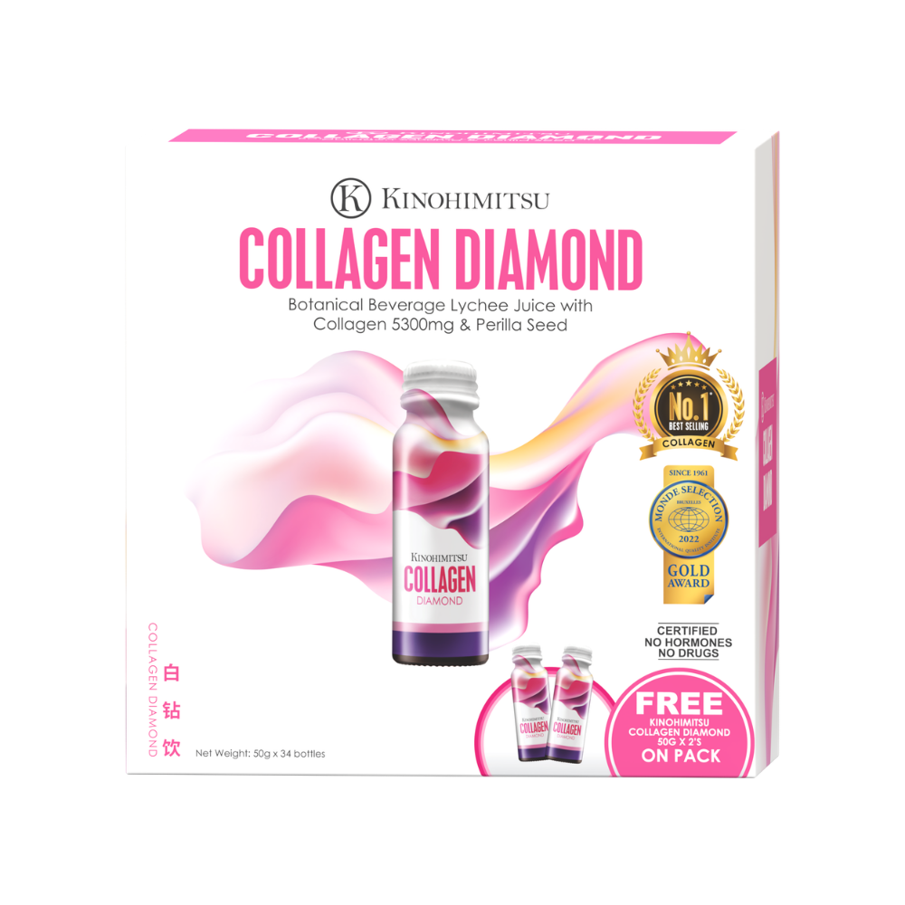 KINOHIMITSU JPAN COLLAGEN DIAMOND 5300MG DRINK 50ML 32S+PREMIUM