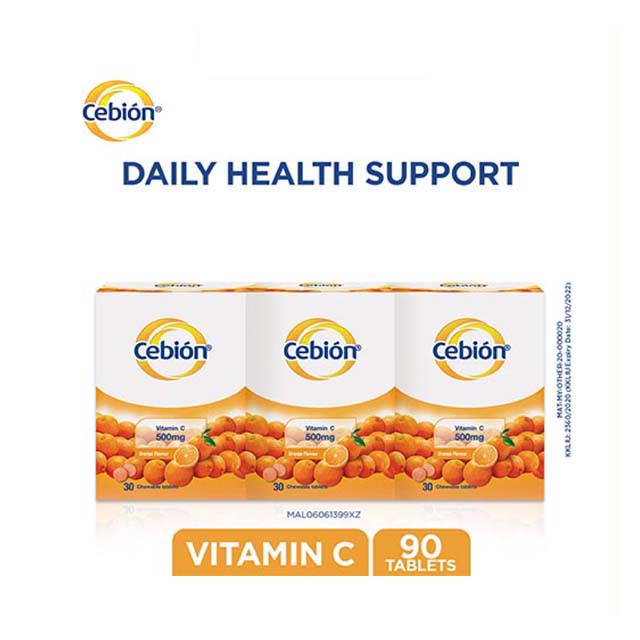 CEBION VITAMIN C 500MG CHEWABLE ORANGE 30SX3 (B2F1)