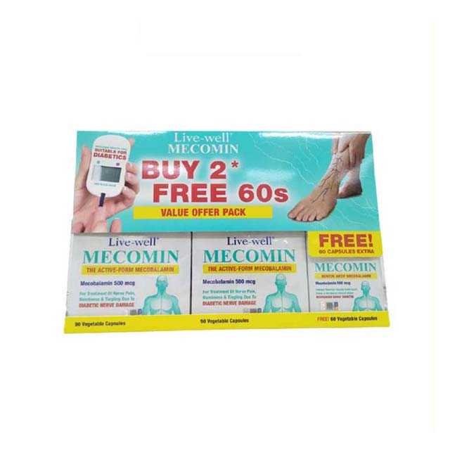 LIVE WELL MECOMIN 500MCG 90SX2+60S