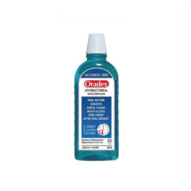 ORADEX ANTIBACTERIAL MOUTHWASH 750ML