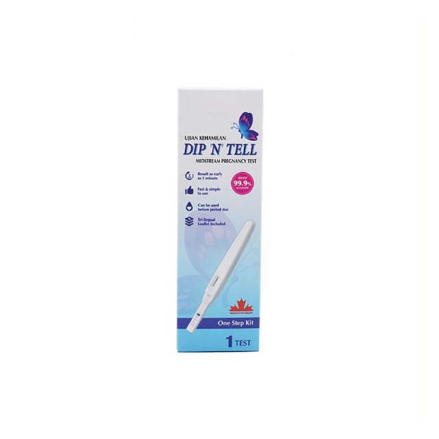 DIP N TELL MIDSTREAM PREGNANCY TEST 1S