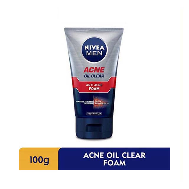 NIVEA FOR MEN ACNE OIL CLEAR ANTI ACNE FACIAL FOAM 100ML