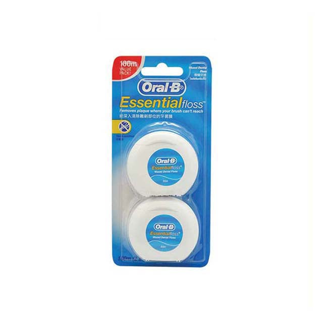 ORAL B ESSENTIAL FLOSS MINT WAXED 50M 2S