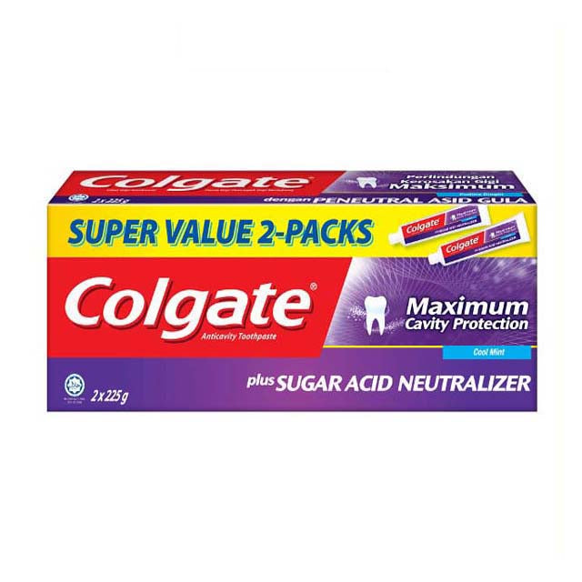 COLGATE TOOTHPASTE SUGAR ACID NEUTRALIZER 225G 2S