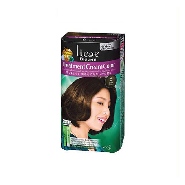 LIESE BLAUNE TREATMENT CREAM HAIR COLOR-DARK BROWN KT6 X24