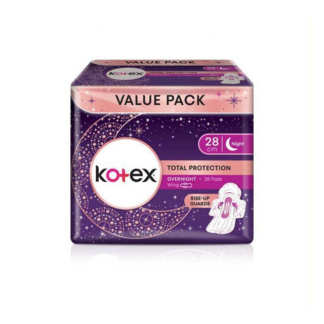KOTEX TOTAL PROTECTION RISE-UP GUARD OVERNIGHT 28CM WING 28S