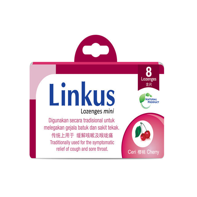 LINKUS LOZENGES MINI CHERRY 8S