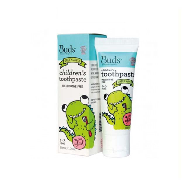 BUDS CHILDREN TOOTHPASTE XYLITOL(1-3YEARS)GREEN APPLE 50ML