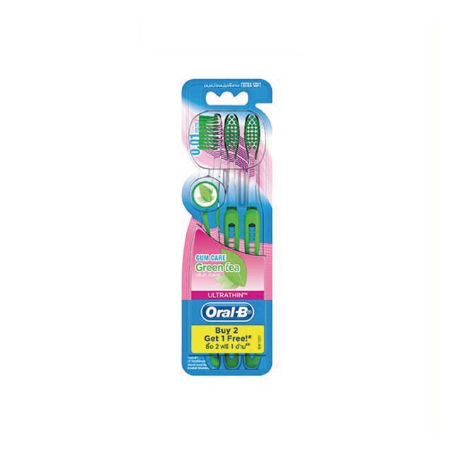 ORAL B TOOTHBRUSH ULTRATHIN GREEN TEA 3S