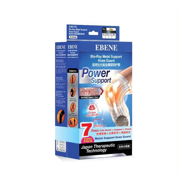 EBENE BIO RAY METAL SUPPORT KNEE GUARD-BEIGE M T/PACK