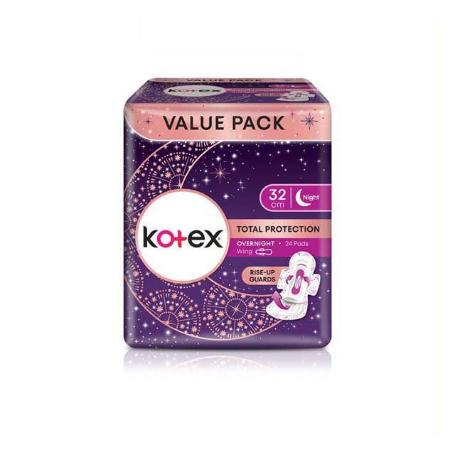 KOTEX TOTAL PROTECTION RISE-UP GUARD OVERNIGHT 32CM WING 24S