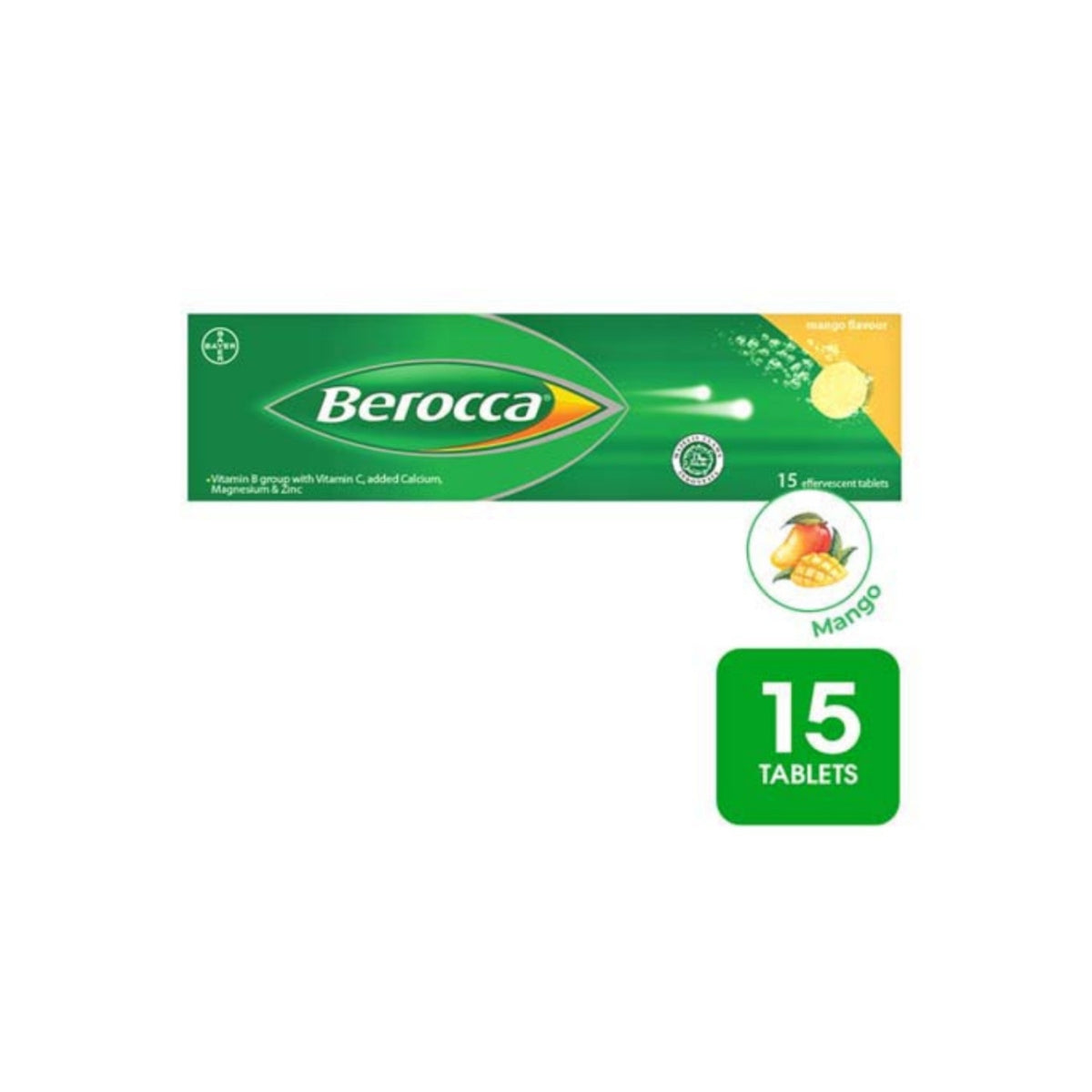 BEROCCA EFFERVESCENT MANGO 15S