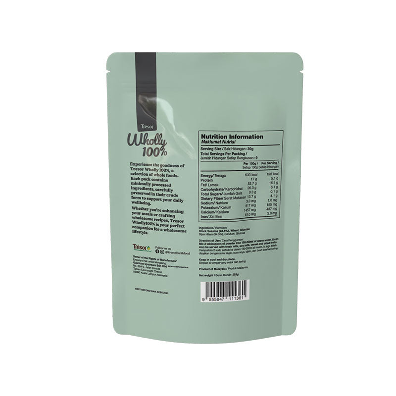 TRESOR WHOLLY 100% BLACK SESAME POWDER 285G