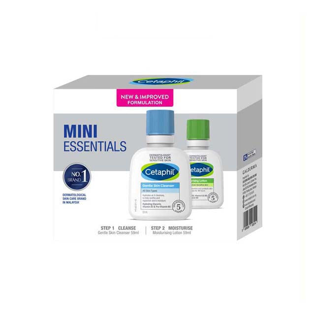 CETAPHIL GENTLE SKIN CLEANSER 59ML+MOISTURISER LOTION 59ML TRAVEL PACK 1S