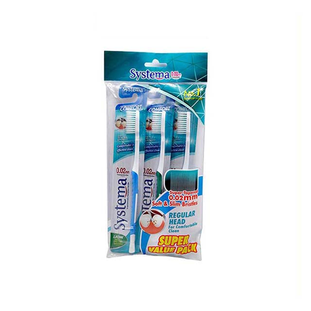 SYSTEMA TOOTHBRUSH SUPER VALUE PACK COMFORT 3S