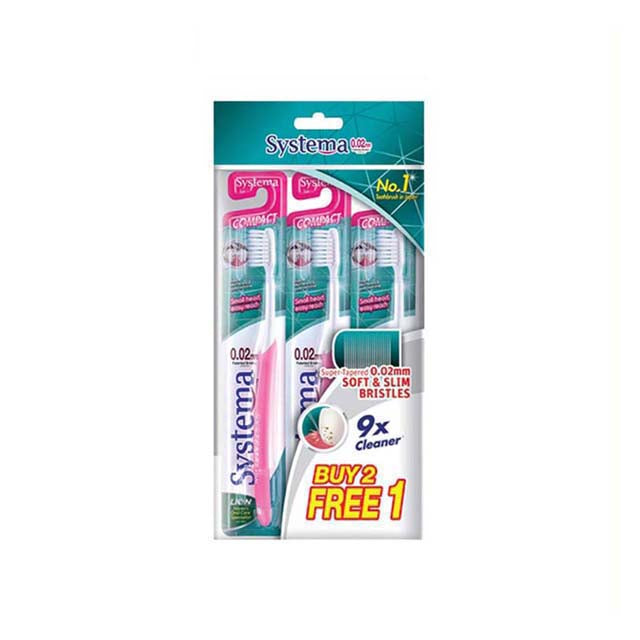 SYSTEMA TOOTHBRUSH SUPER VALUE PACK COMPACT 3S