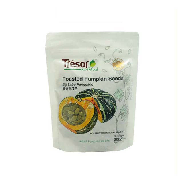 TRESOR EARTHFOOD ROASTED PUMPKIN SEEDS 200G