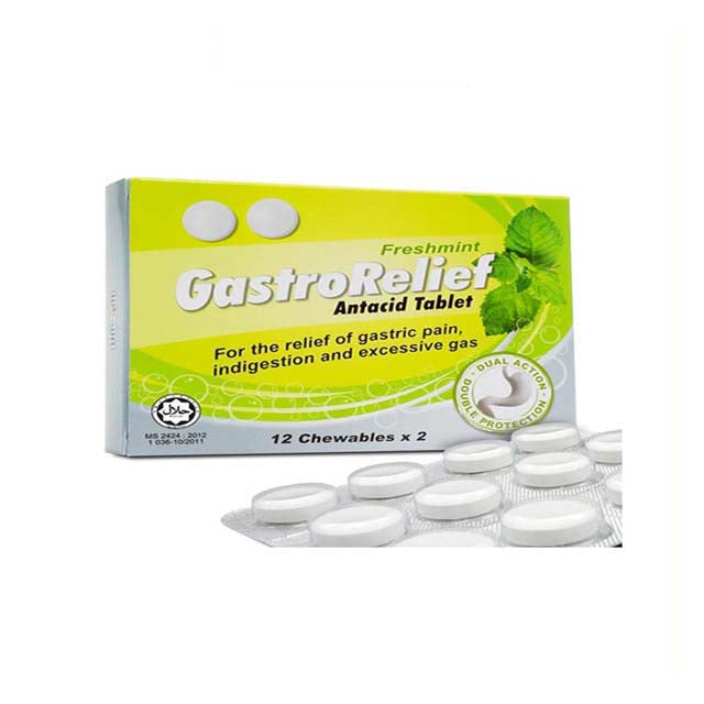 GASTRORELIEF ANTACID TAB FRESHMINT 24S