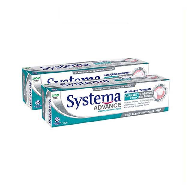 SYSTEMA ADVANCE DEEP CLEAN WHITENING TOOTHPASTE 130G X 2