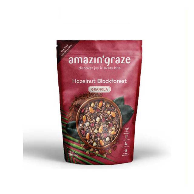 AMAZIN GRAZE HAZELNUT BLACKFOREST GRANOLA 250G