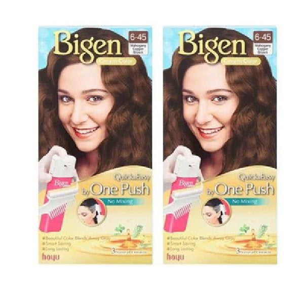BIGEN ONE PUSH HAIR COLOR MAHOGANY COPPER BROWN 6-45 2S