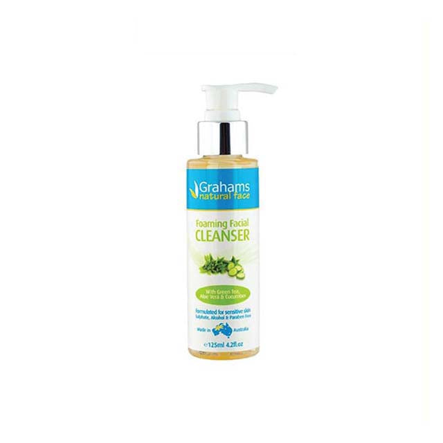GRAHAMS NATURAL FOAMING FACIAL CLEANSER 125ML