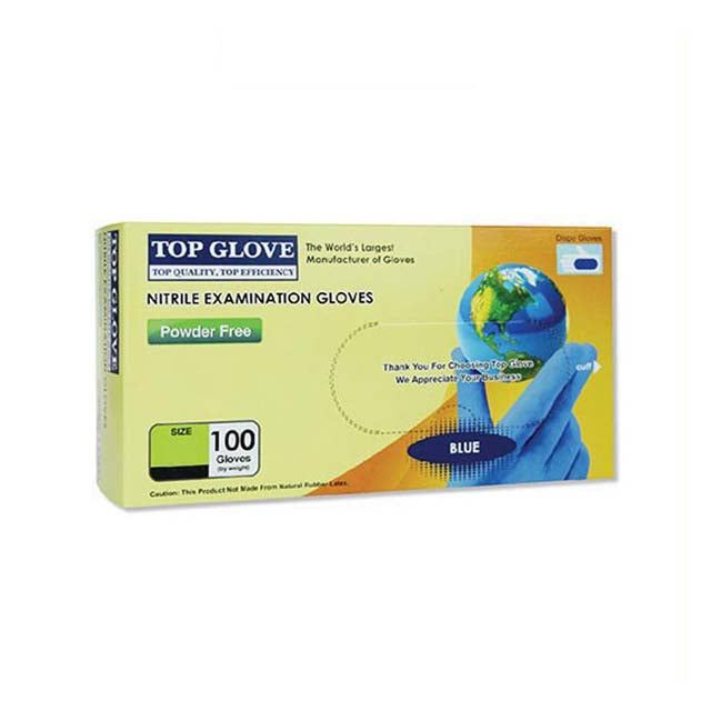 TOP GLOVE NITRILE GLOVE L 100S