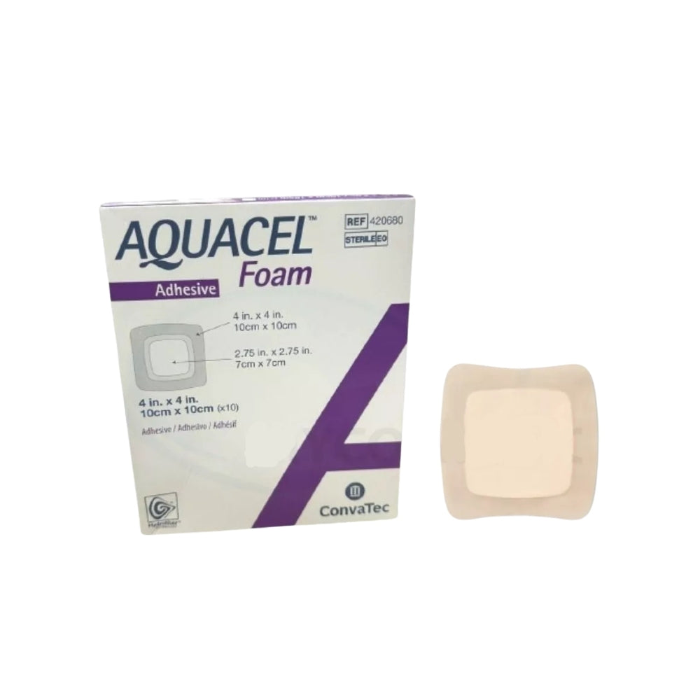 CONVATEC AQUACEL FOAM ADHESIVE 10CMX10CM (420680) 10S