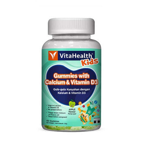 VITAHEALTH KIDS GUMMIES WITH CALCIUM & VITAMIN D3 60S