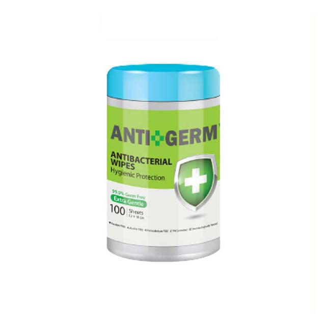 ANTIGERM ANTIBACTERIAL WIPES CANISTER 100S