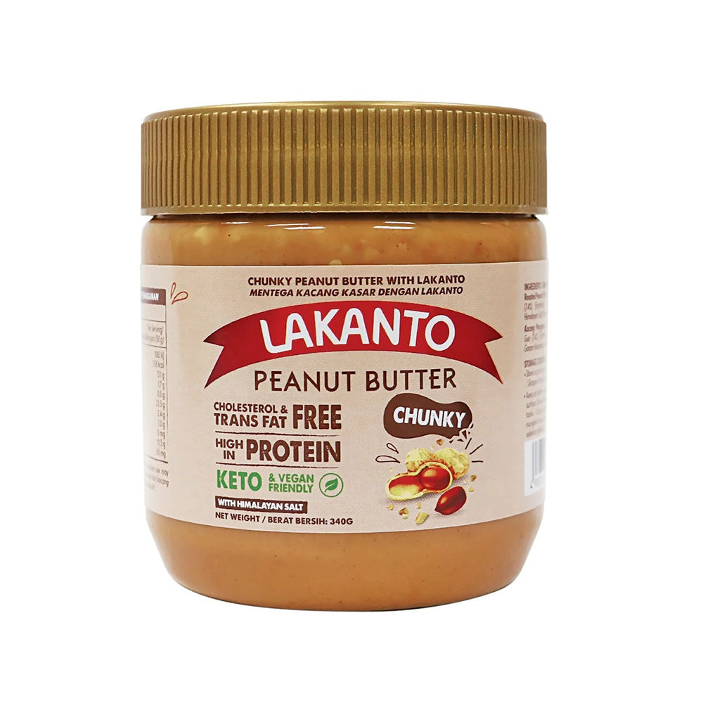 LAKANTO PEANUT BUTTER CHUNKY 340G