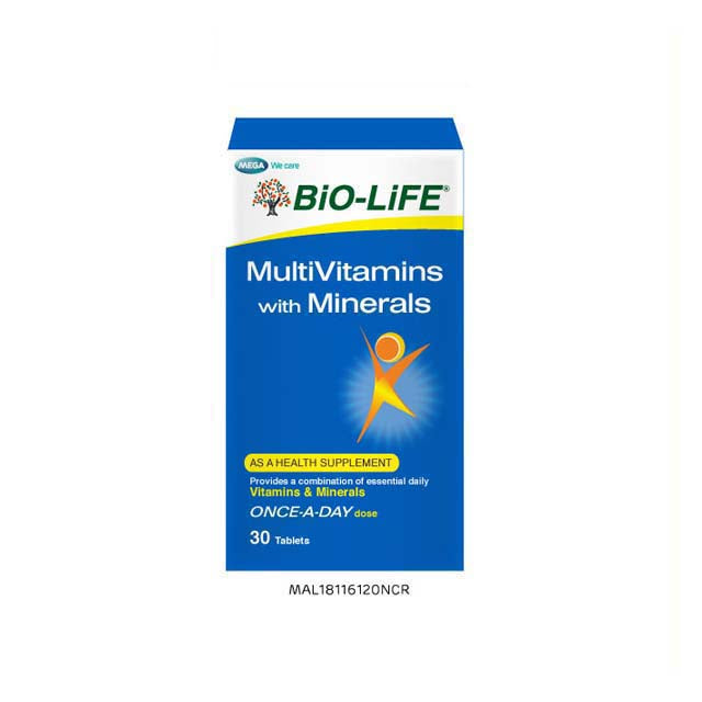 BIO-LIFE MULTIVITAMINS W/MINERALS TAB 30S
