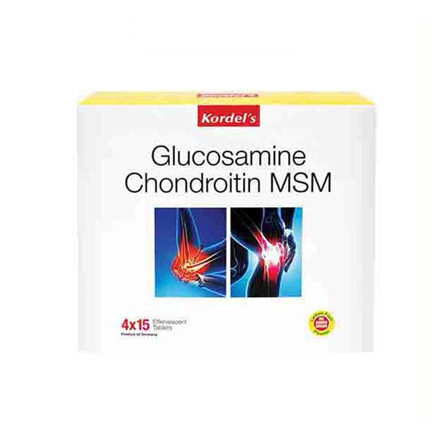 KORDELS GLUCOSAMINE CHONDROITIN MSM EFFERVESCENT 4X15S