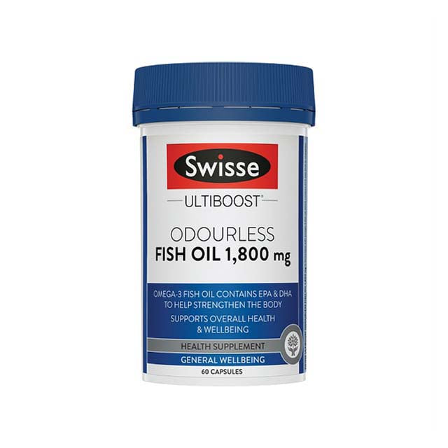 SWISSE ULTIBOOST ODOURLESS FISH OIL 1800MG 60S