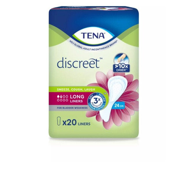 TENA DISCREET LONG 24CM LINER 20S