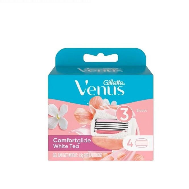 GILLETTE VENUS COMFORTGLIDE WHITE TEA 3 BLADES CARTRIDGES 4S