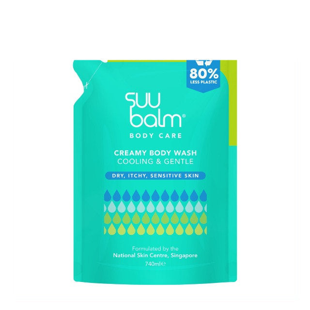 SUU BALM DUAL COOLING & MOISTURISING CREAM BODY WASH REFILL 740ML